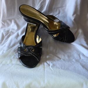 Naturalizer Black Open-Toe Heels
